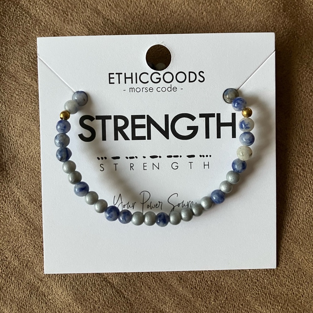 NEW Ethicgoods Strength Morse Code Bracelet.